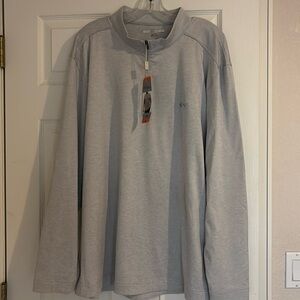 NWT XXL Grey/Silver Greg Norman Quarter-zip long sleeve